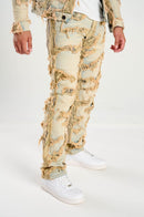 Taker 'Distressed Pattern' Slim Straight Denim (Tint) T4032