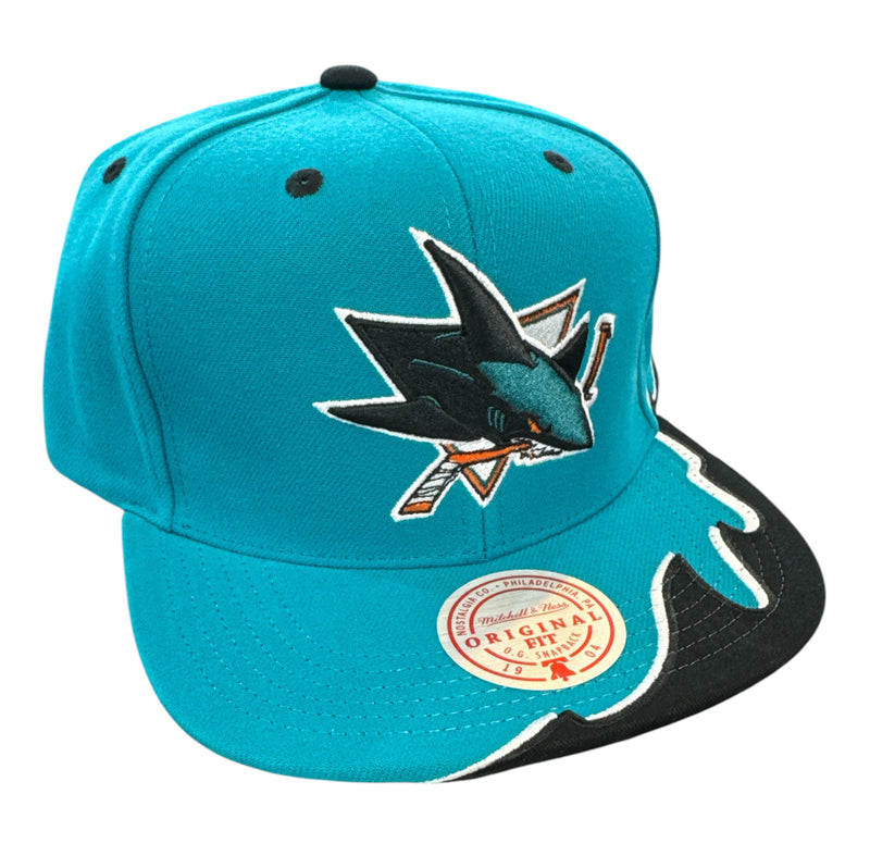 Mitchell & Ness 'San Jose Sharks' NHL Rising Tide Snap Back Hat (Teal) HS8502