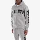 Copper Rivet 'Saints' Mohair Pearl Embroidery Zip Hoodie (Gray) 531081 - FRESH N FITTED