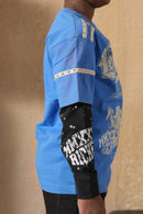 Elite Denim Kids 'Riches' Embellished Thermal Tee in Blue