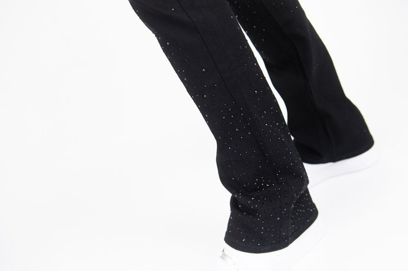 Roar Denim 'Rhinestone' Stacked Flare Denim (Jet Black) G52-679