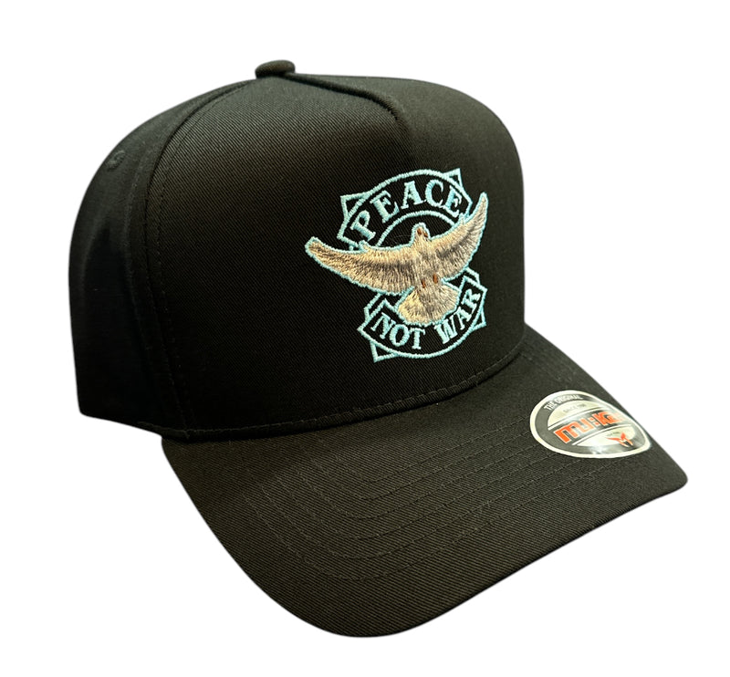 Muka 'Peace Not War' Snapback Hat (Black) S4411 - FRESH N FITTED