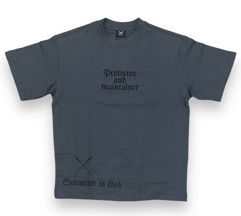 Protector and Maintainer 'Fear The Most High' T-Shirt (Grey/Black) - FRESH N FITTED