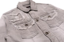 Makobi Kids 'Bergamo' Denim Jacket B1026 (Grey) - Fresh N Fitted Inc 2