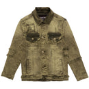 Makobi Kids 'Bergamo' Denim Jacket B1026 (Olive) - Fresh N Fitted Inc 2