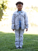 Makobi Kids 'Bergamo' Denim Jacket B1026 (Grey) - Fresh N Fitted Inc 2