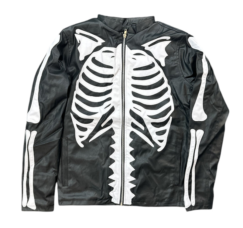 Black Pike Leather Moto Jacket (Black) FB5401 - FRESH N FITTED