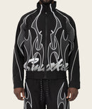 Smoke Rise 'Racing Gear Shift' Windbreaker Jacket (Black) WW26S486