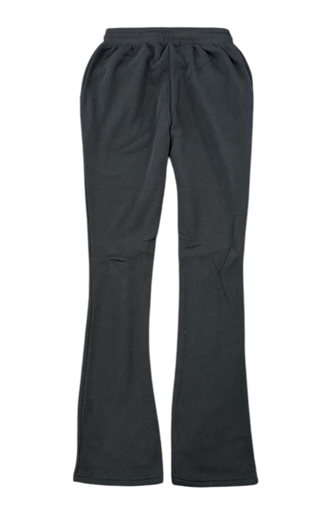Black Pike 'Fearless' Stacked Joggers (Black) FB3460 - FRESH N FITTED