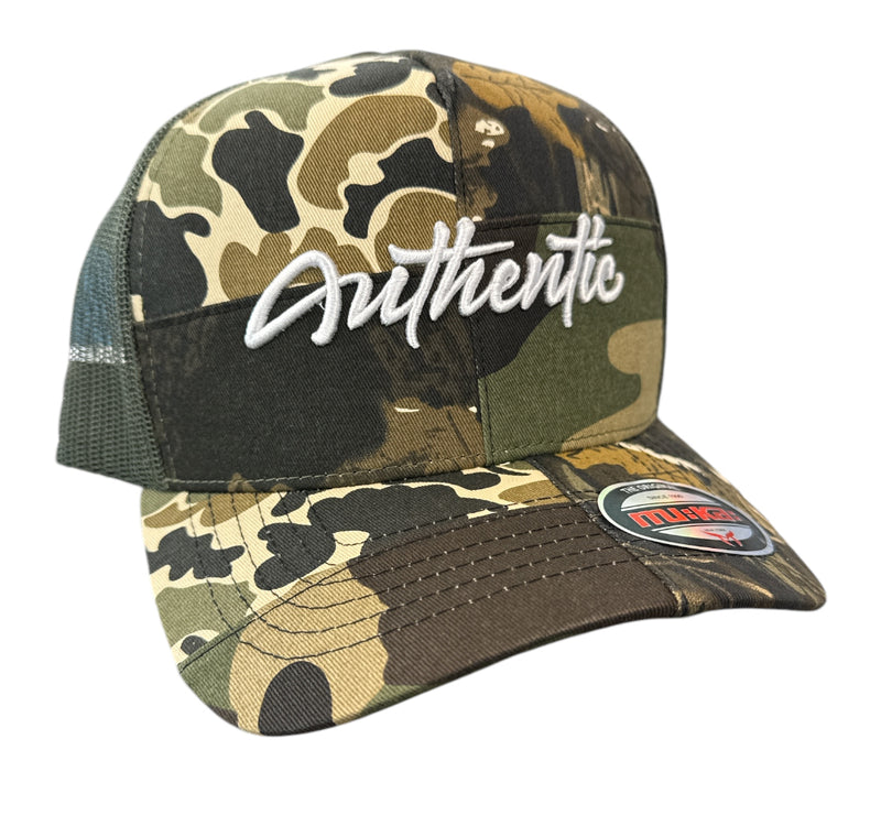 MUKA 'Authentic' Trucker Hat (Olive Camo) T4141MT