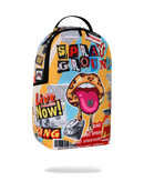 Sprayground Collage of Fun backpack featuring colorful, playful design with multiple fun graphics and accessories.
