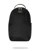 Black backpack with shark mouth design on a white background By Fresh N Fitted