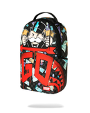 Sprayground Monopoly Time To Go backpack featuring bold graphic design, durable straps, and spacious main compartment.