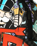 Sprayground Monopoly Time To Go backpack with bold graphic design and adjustable straps, stylish accessories for everyday use.