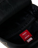 Sprayground Marvel Wakanda Black Panther Shark backpack with bold graphic design and adjustable straps for accessories.