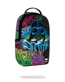 Sprayground Star Wars Vader Graff Stack backpack with bold graffiti-style Darth Vader design and adjustable straps.