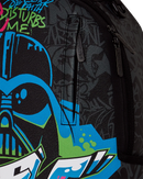 Sprayground Star Wars Vader Graff Stack backpack with bold graphic design and multiple compartments, ideal for accessories.