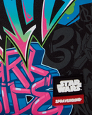 Sprayground Star Wars Vader Graff Stack backpack with bold graphic design and multiple compartments for accessories.