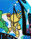 Sprayground Pac-Man official collaboration backpack with bold graphic design and multiple compartments, stylish accessories for everyday use.