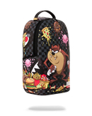 Sprayground Looney Tunes Tazmanian Devil backpack featuring colorful cartoon design and adjustable straps, accessories for kids and teens.