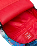 Sprayground Monopoly Grab & Go Go Go backpack with colorful print and adjustable straps, designed for stylish accessories.