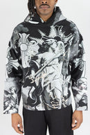 Rebel Minds 'Cross Angel' Rhinestone Tapestry Hoodie (Black) 152-338