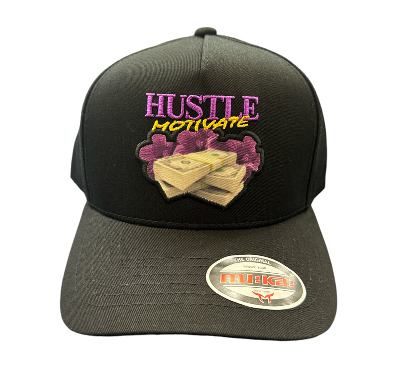 Muka 'Hustle Motivate' Snapback Hat (Black) S4430 - FRESH N FITTED