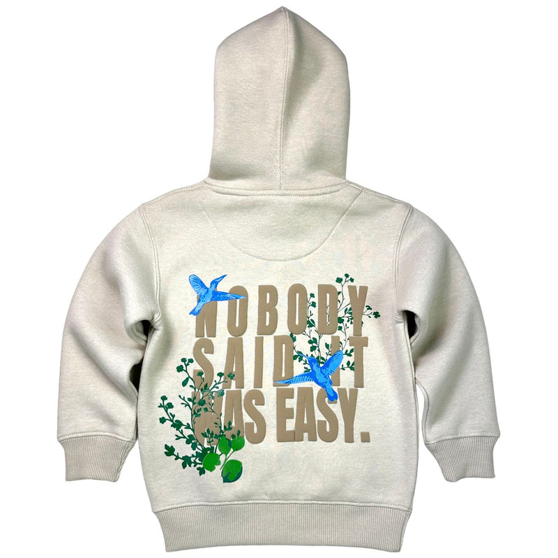 Elite Denim 'Nobody Said It Was Easy' Kids Hoodie (Cream) 4265-JR - FRESH N FITTED