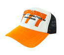 7M 'STATIC' Trucker Hat (White/Orange) - FRESH N FITTED