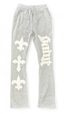 Black Pike 'Saint' Stacked Sweatpants (Heather Grey) FB2538S