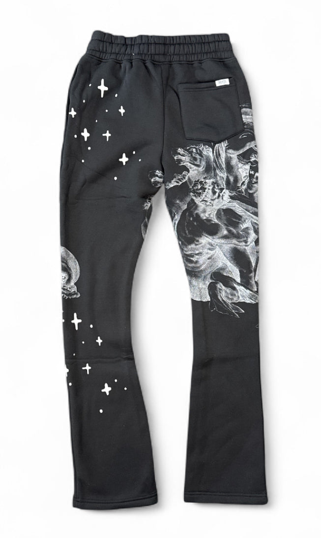 Highly Undrtd 'Divine Aura' Stacked Joggers (Black) UF5203