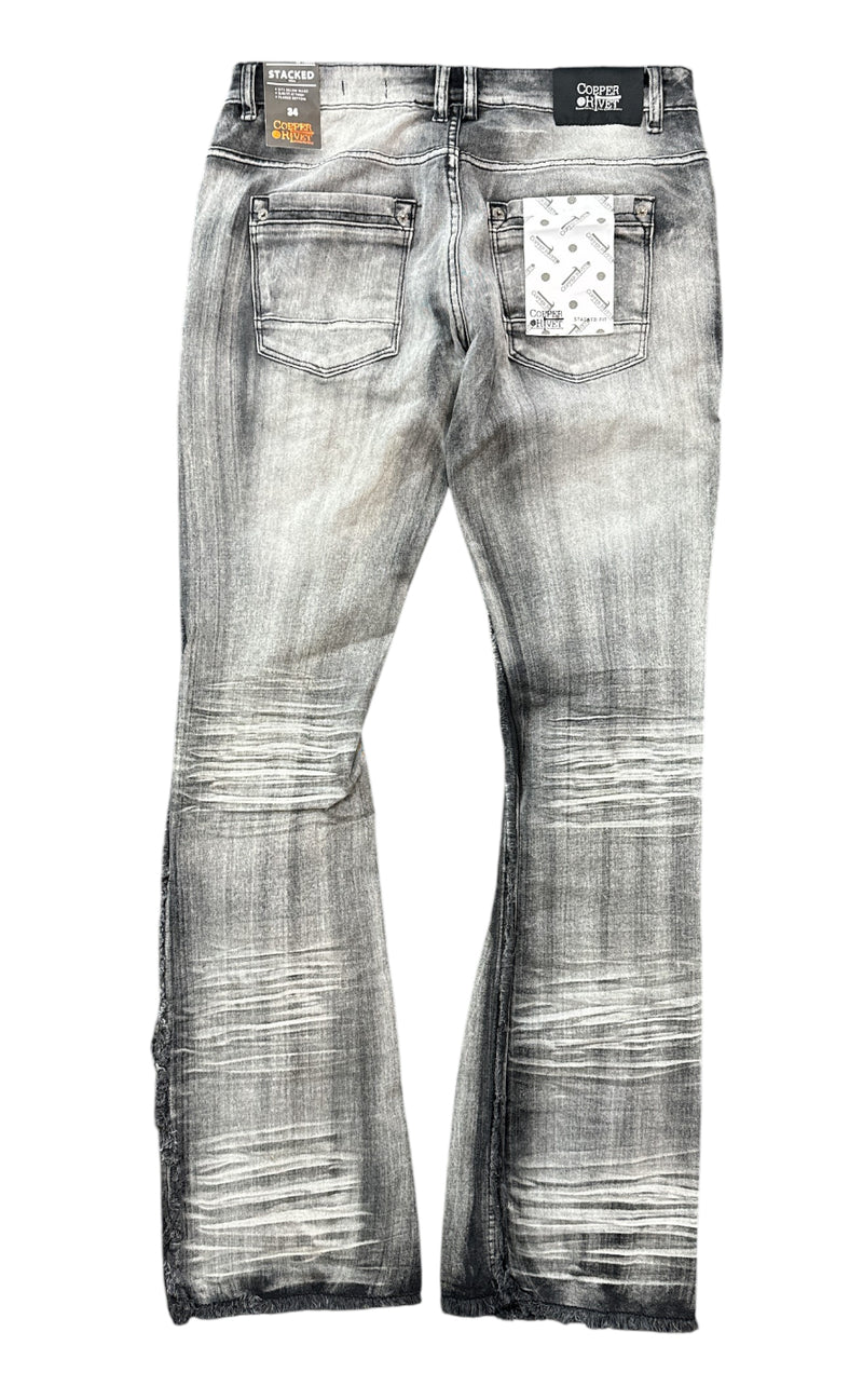 Copper Rivet 'Rip and Repair' Stacked Denim (BKS) 433077 - FRESH N FITTED