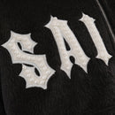 Copper Rivet 'Saints' Mohair Pearl Embroidery Zip Hoodie (Black) 531081 - FRESH N FITTED