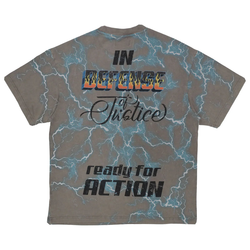 First Row ‘Fredom Is Not Free’ Washed T-Shirt (Grey) FRT2163 - FRESH N FITTED