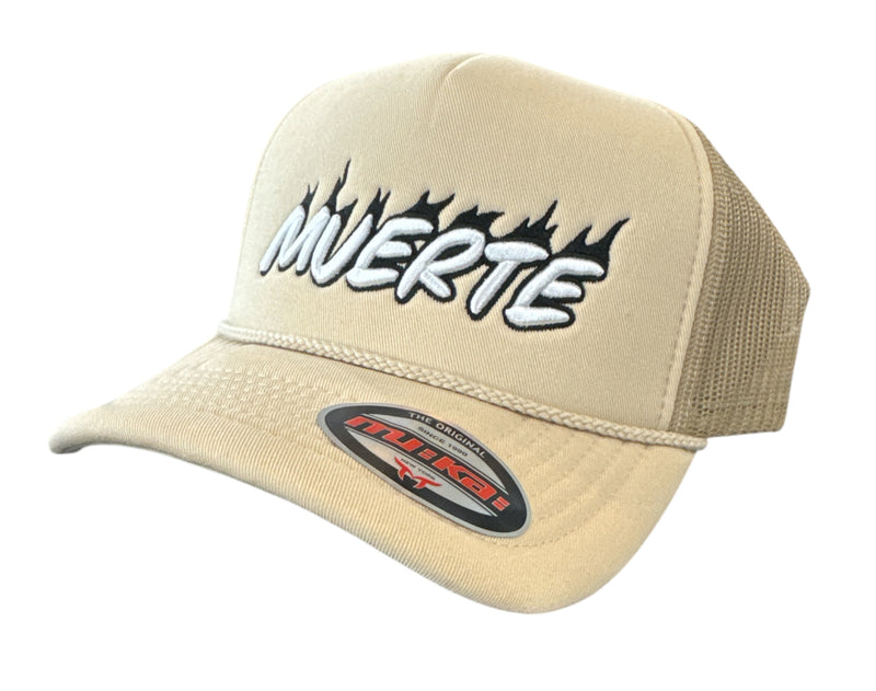 MUKA 'Muerte' Trucker Hat (Oatmeal) T5513A