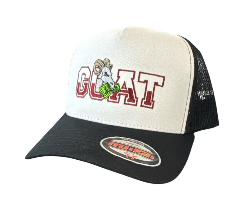 Muka 'GOAT' Trucker Hat (Black/White) TN5335 - FRESH N FITTED