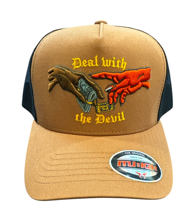 Muka 'Deal With It' Trucker Hat (Timber/Black) T5447 - FRESH N FITTED