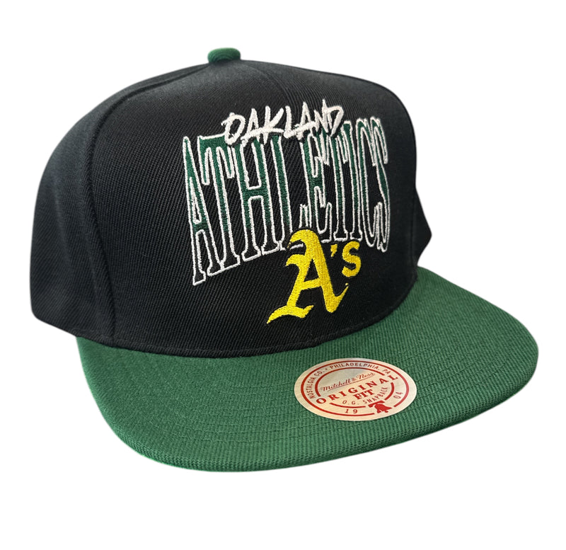 Mitchell & Ness 'Oakland Athletics' MLB Rise Up Snap Back Hat (Black) HS8503