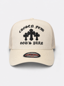 MUKA 'Chosen Few Cross' Trucker Hat (Ivory) T5608B