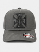 MUKA 'Trust The Process' Leather Snapback Hat (Dk.Grey) S4618