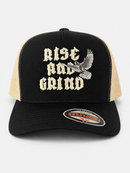MUKA 'Rise And Grind Dove' Trucker Hat (Blk/Ivy) T5615B