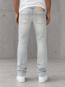 Kloud9 'Triple Cross' Rhinestone Stacked Denim (Aqua Blue) P26134