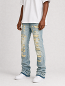 FWRD 'Worn Down' Stacked Flare Denim (Ice Tint) FW-33893
