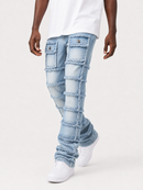 FWRD 'Patchwork True Stacked Denim' FW-33958A (Ice Blue)