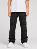 FWRD Kids 'Crossover' Stacked Denim (Jet Black) FW-330216K