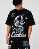 Black Cookies Draft Day SS Box Knit T-Shirt featuring a relaxed fit and stylish design, ideal for casual wear.