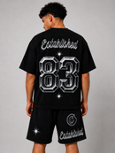 Black Cookies Draft Day SS Box Knit T-Shirt, casual tee with branded logo and relaxed fit, shown on a hanger.
