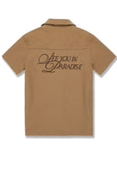 Jordan Craig Kids ‘Oakland Mechanic’ Short Sleeve Button Up Shirt (Mocha) 2061K - FRESH N FITTED