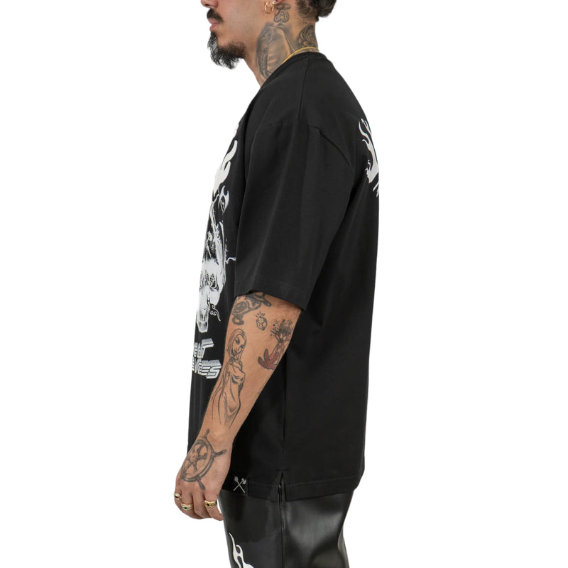 Juren 'Blocking Out The Bad Vibes' T-Shirt (Black) - FRESH N FITTED