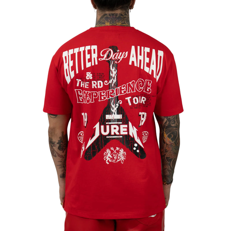 Juren 'Better Days Ahead' T-Shirt (Red) - FRESH N FITTED
